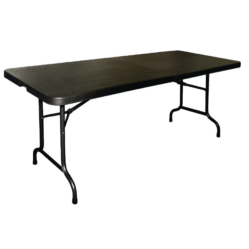 Bolero Tisch rechteckig schwarz 183cm - klappbar